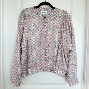 FRANK AND OAK | Floral Zipper Front Bomber